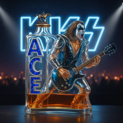 Kiss-Ace Frehley Memorial Whiskey Bottle