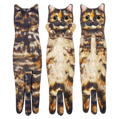 🔥LAST DAY 50% OFF🔥Funny Cat Hand Towels for Kitchen Bathroom